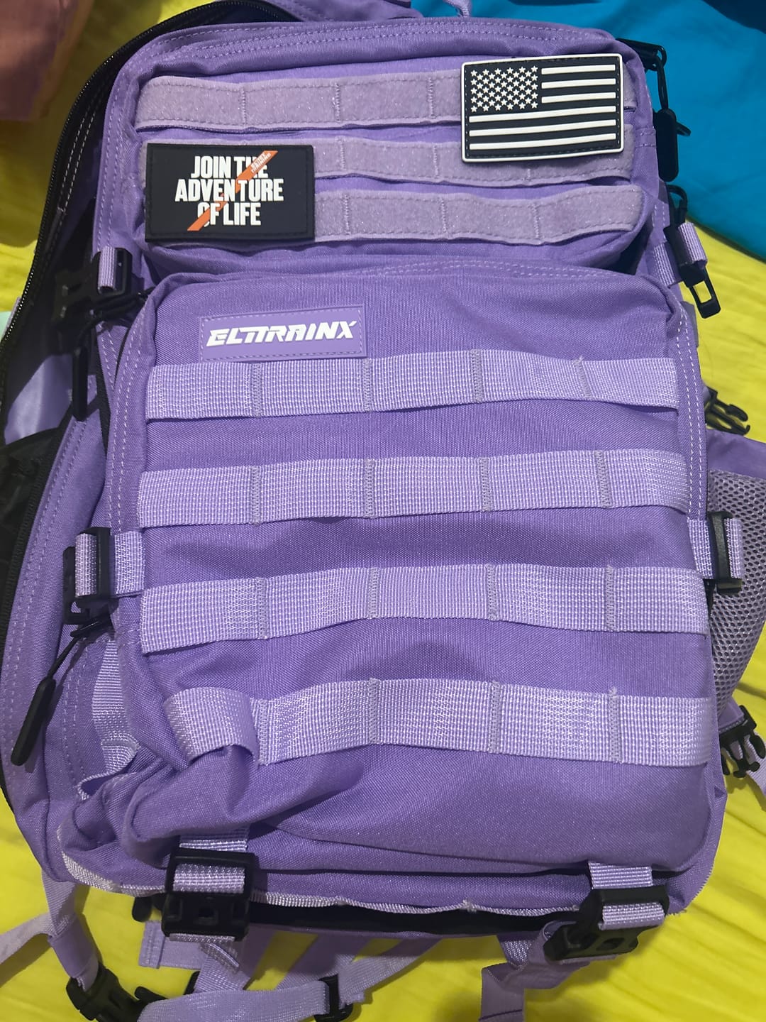 Customer photo review of Mochila Táctica V1 45L All In Lavanda