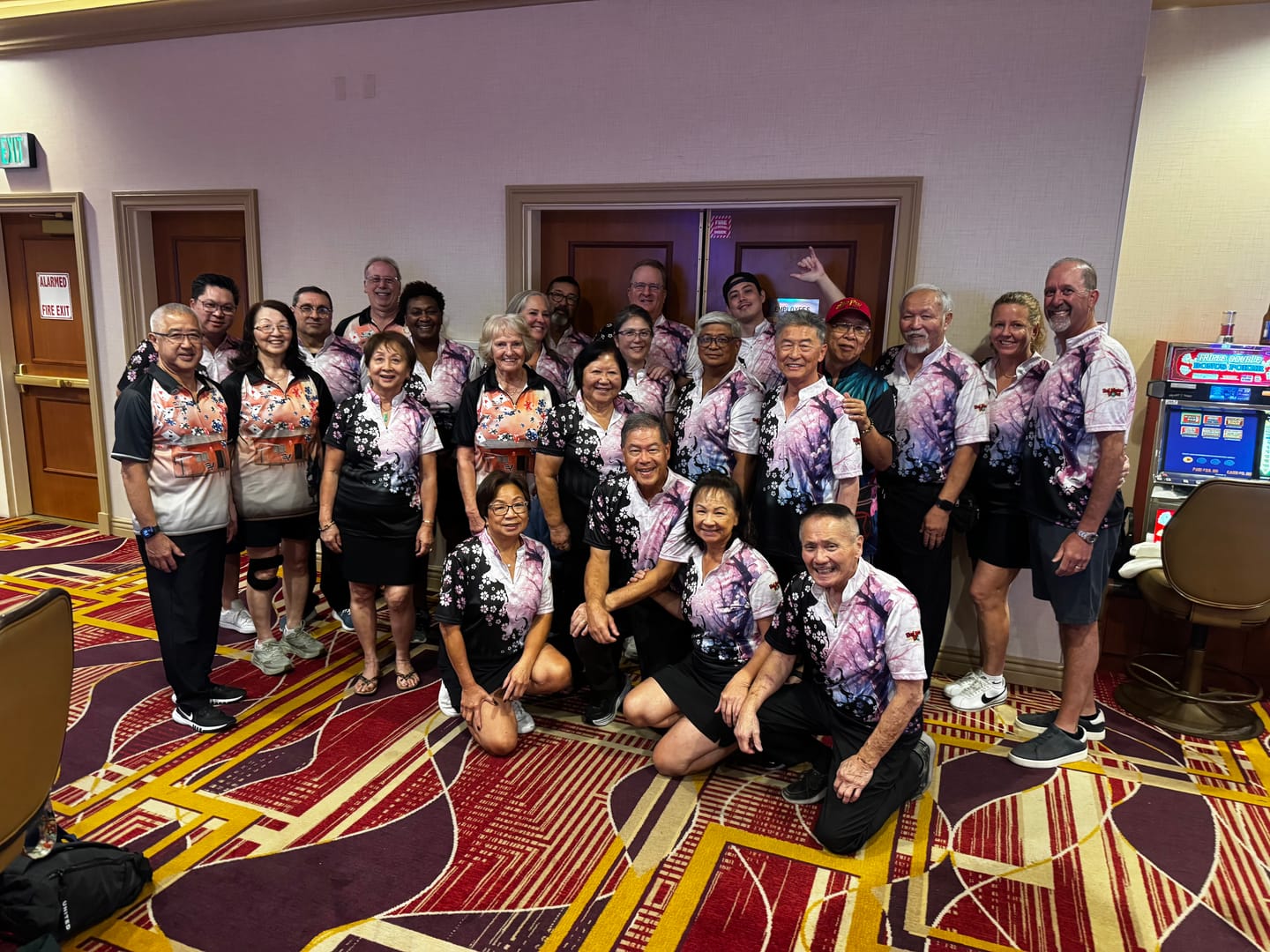 Customer photo review of Blossom Void - Black Pink - Bowling Jersey
