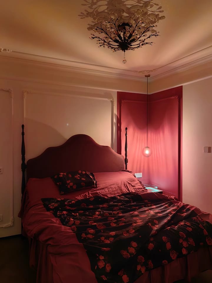 Customer photo review of Ribbed Glass Pendant Lamp, Mouth-Blown, Adjustable Cable