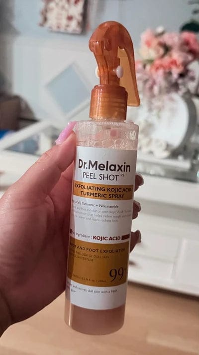 Customer photo review of Peel Shot Kojic Acid Turmeric Spray