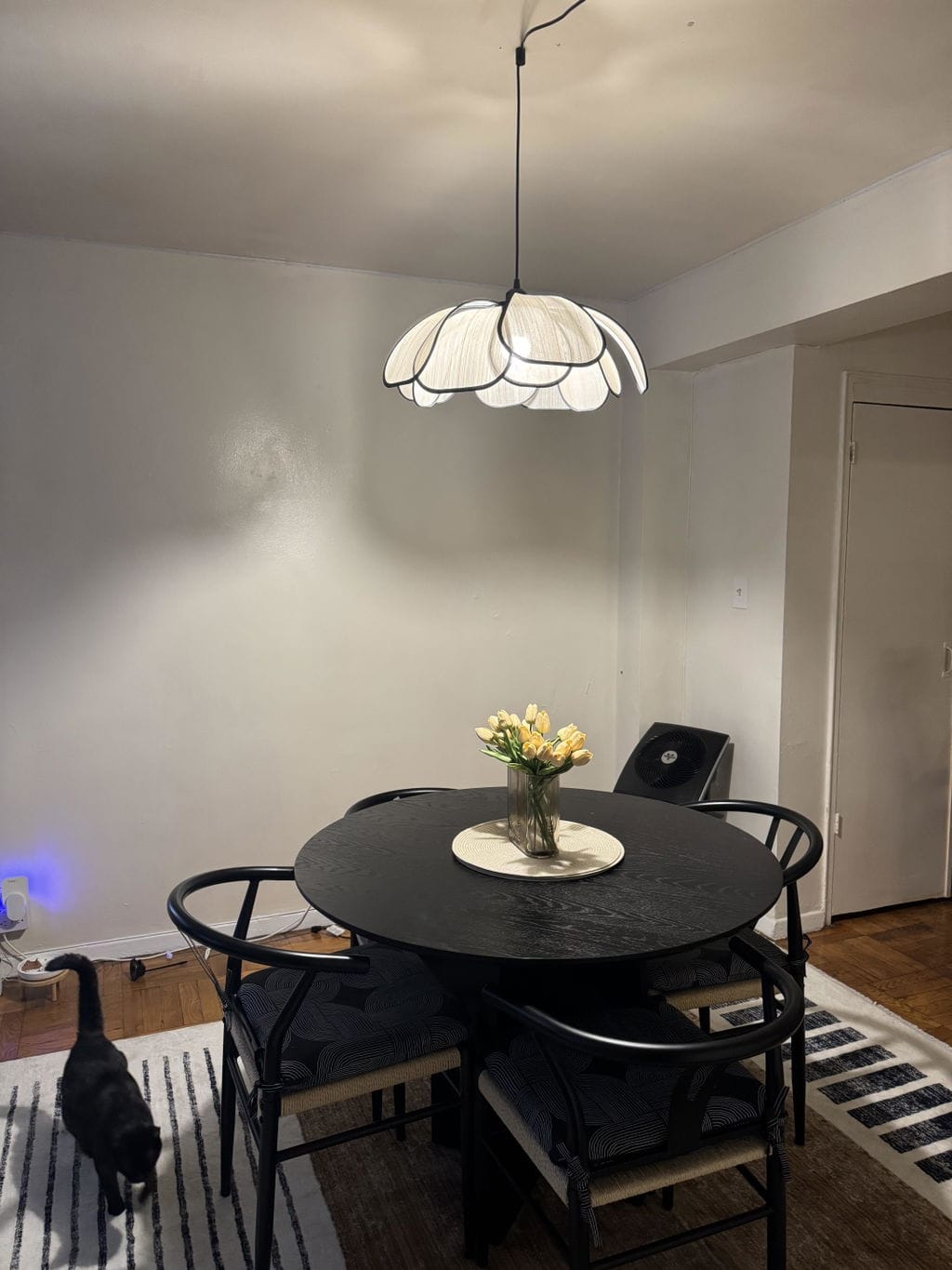 Customer photo review of Lotus Pendant Light for Dining Table, Plant Fibre Petals, 40 cm