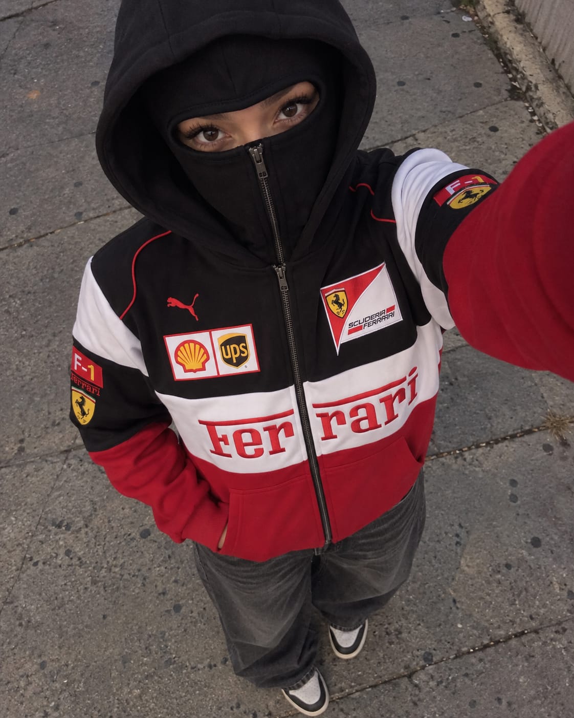 Customer photo review of ROSSO CORSA ZIP UP HOODIE