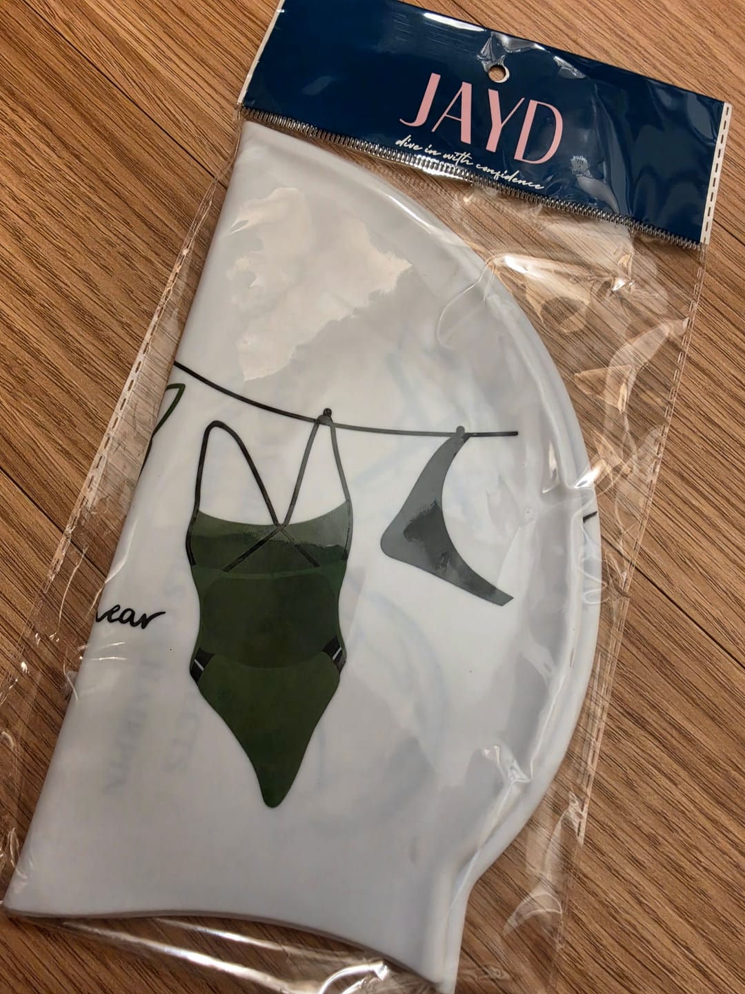 Customer photo review of JAYD Swim Cap - Salty Days in JAYD