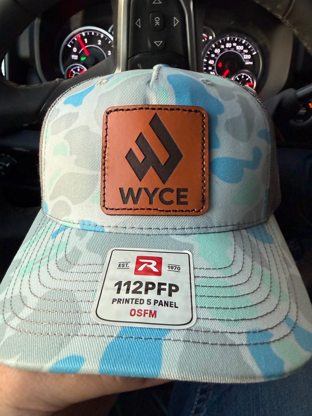 Customer photo review of Richardson 112 Custom Leather Patch Hats