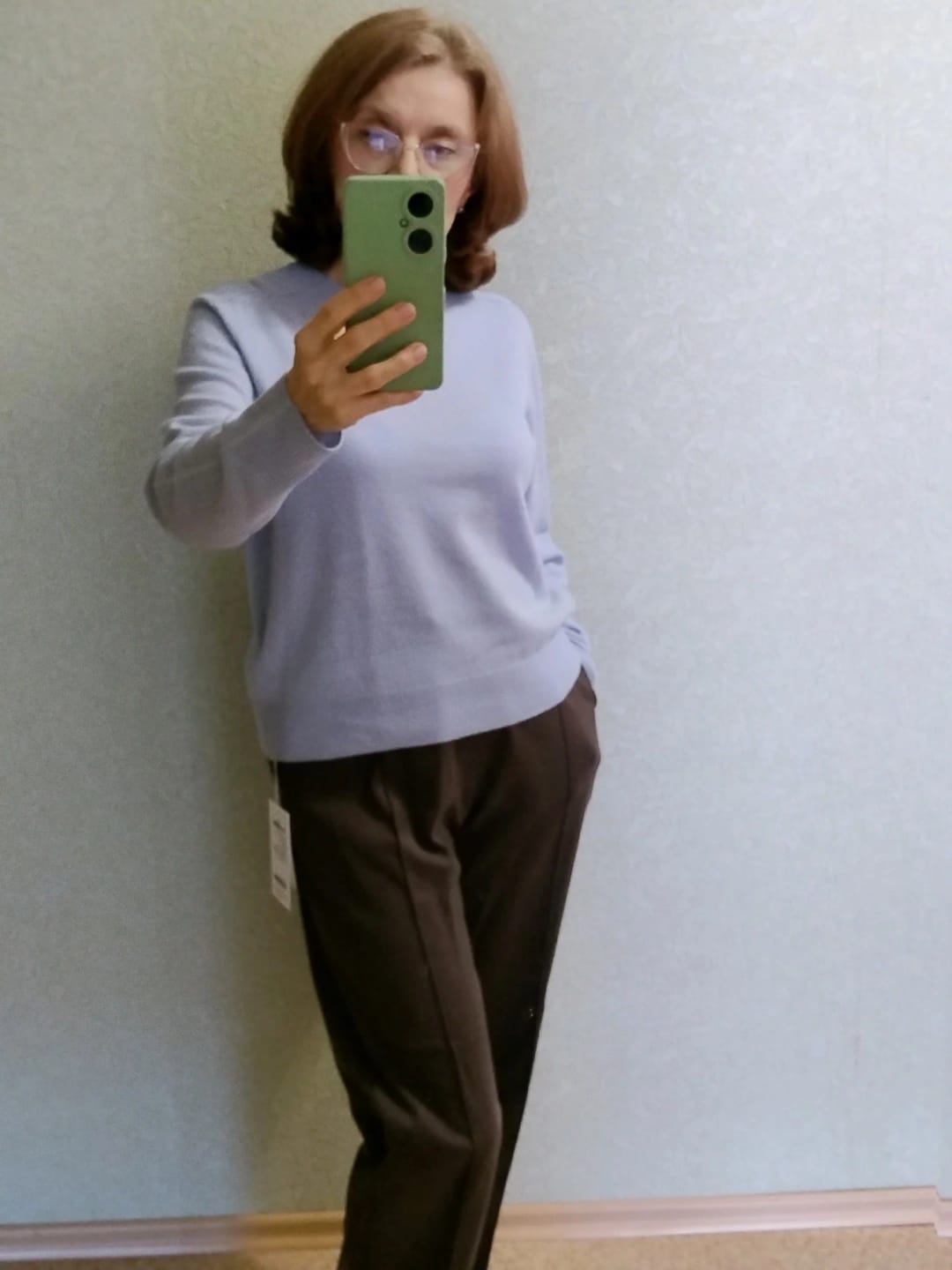 Customer photo review of Pure Wool Crew-Neck Sweater