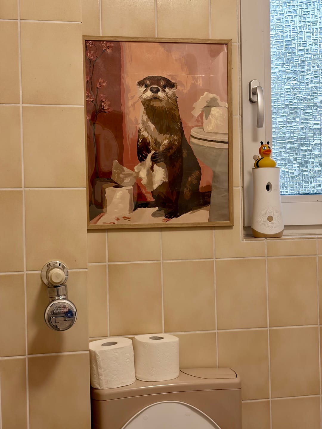 Customer photo review of Malen nach Zahlen - Otter auf der Toilette