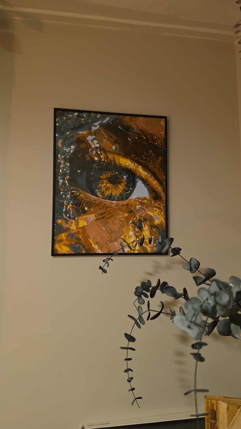 Customer photo review of Emerald Gaze | Paint by Number