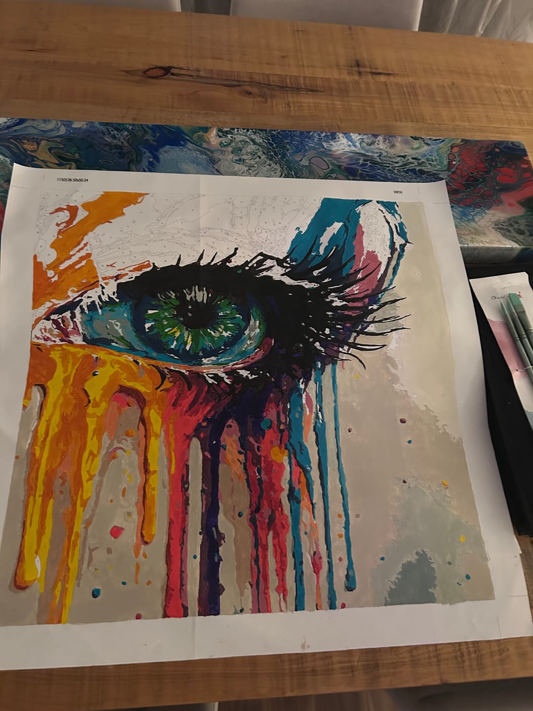 Customer photo review of Drip Stare (Paint by Numbers)