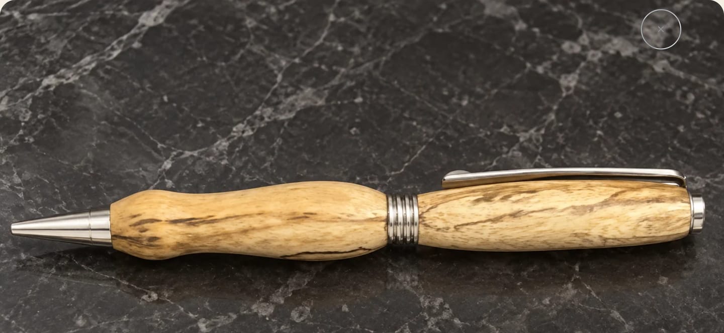 Customer photo review of Spalted Tamarind Wood Pen Blank