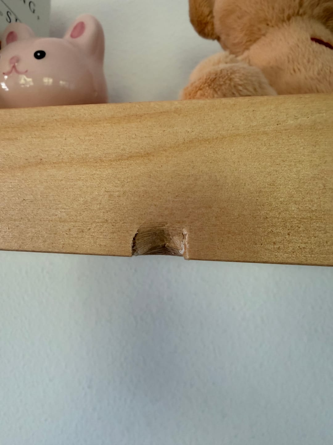 Customer photo review of Rustic Pine Floating Shelves