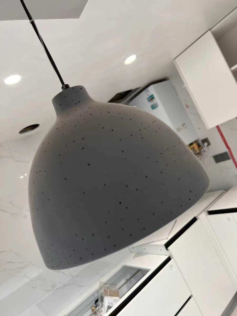 Customer photo review of Solid Metal Pendant Light for Dining Table, Dome Shade