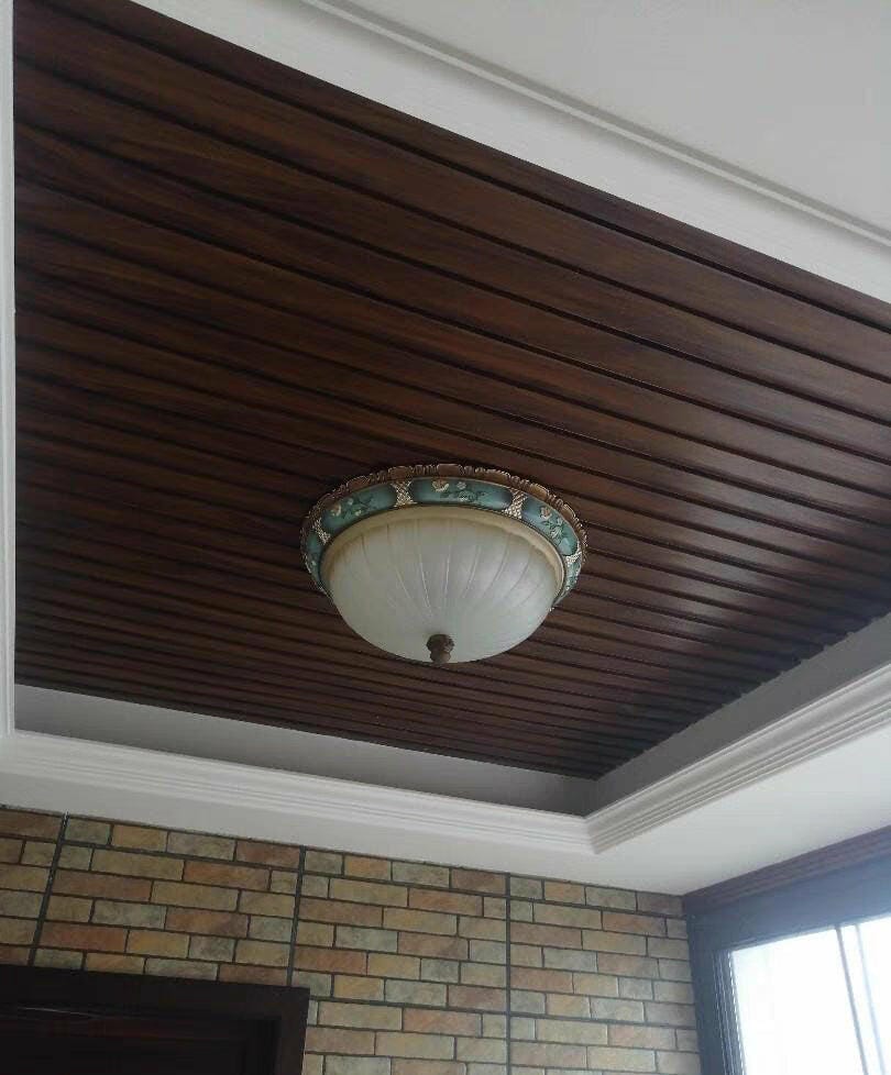 Customer photo review of Blue Resin Ceiling Light, White Glass Shade, Flush Mount