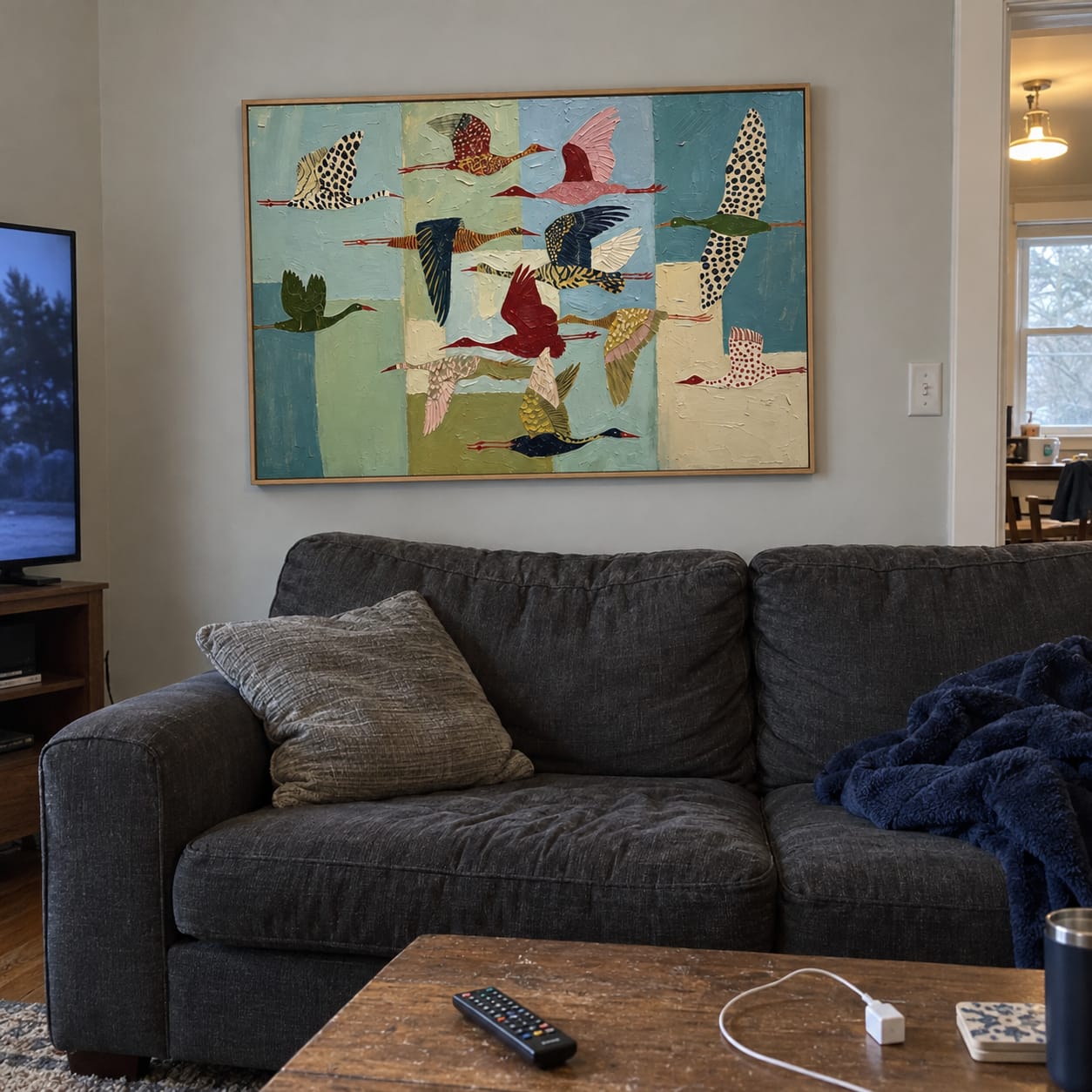Customer photo review of Flying Birds Wall Art | Migration Mosaic