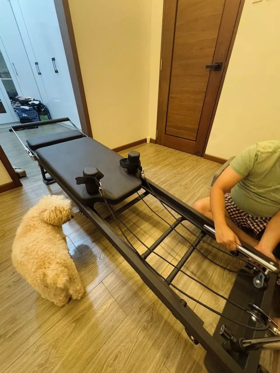 Customer photo review of GoodForm™ Pilates Reformer