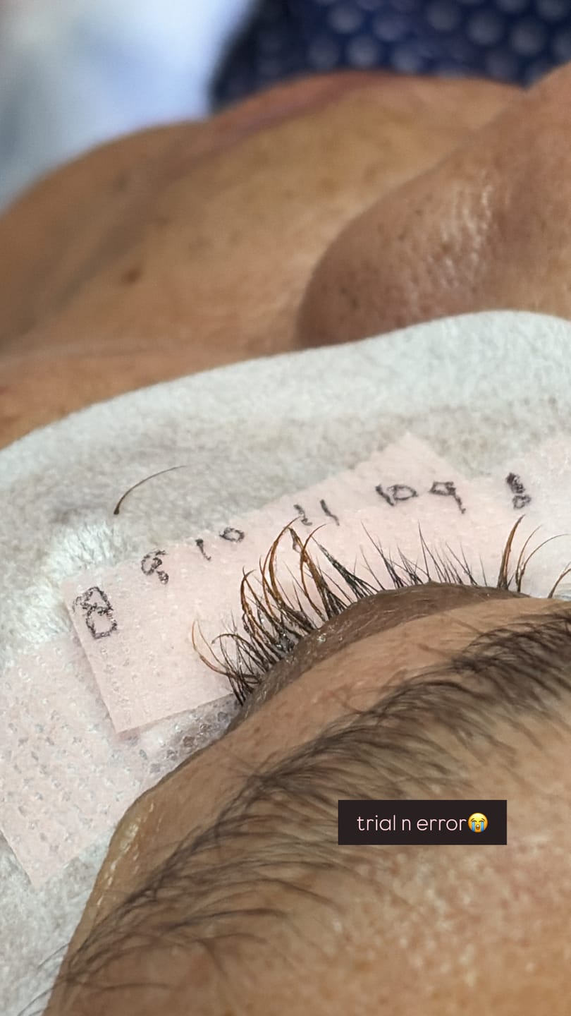 Customer photo review of VEYESINC Cashmere Lashes - 0.07MM