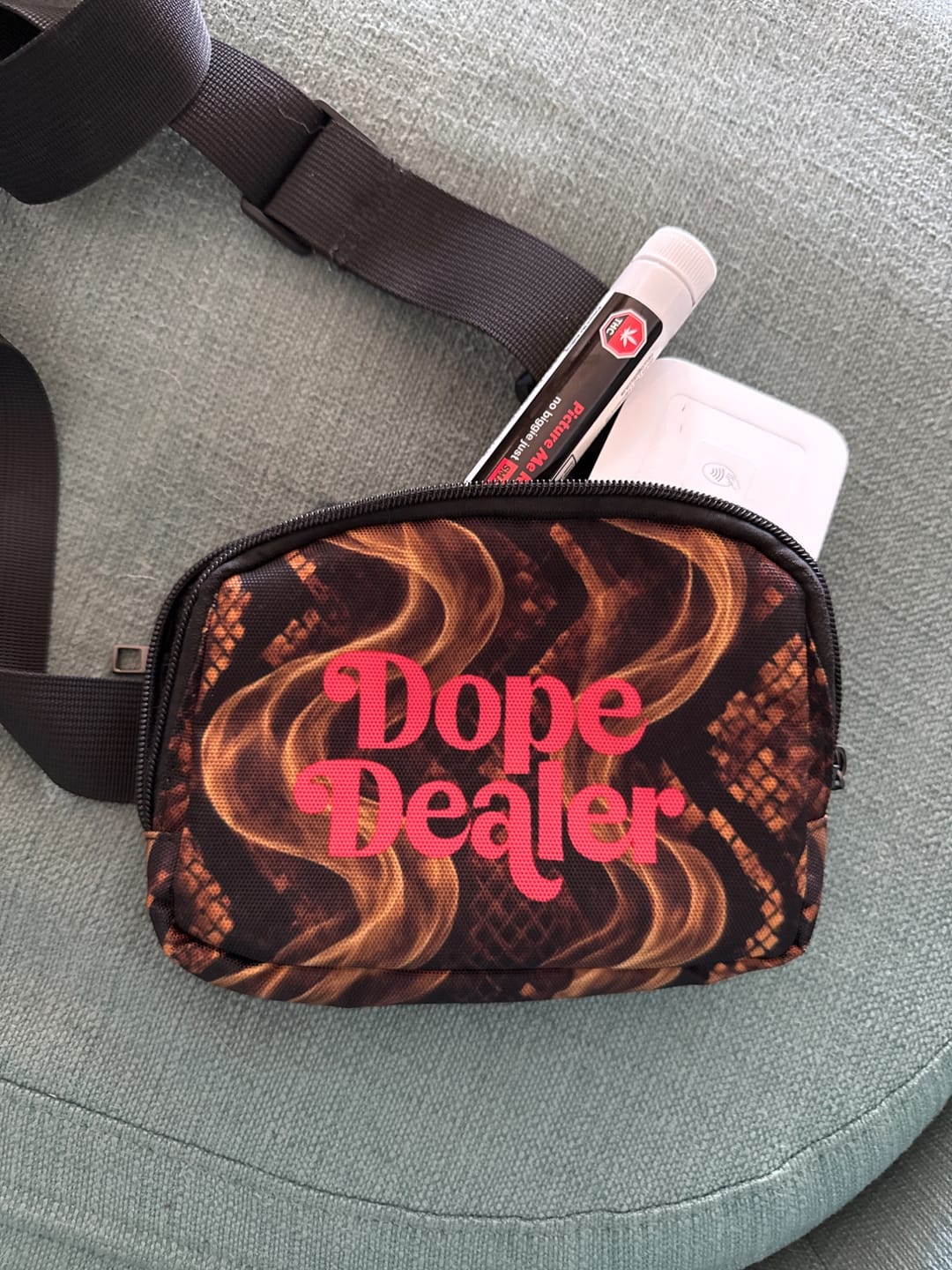 Customer photo review of Dope Dealer Snake Skins Sling Bag