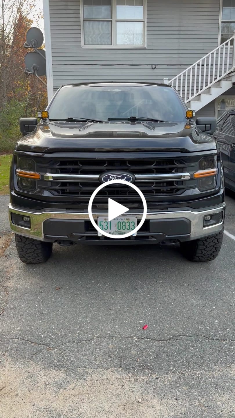 Customer video review of Smoked LED Grille Amber Lights w/ Sequential Turn Signal For 2024+ Ford F-150 XLT