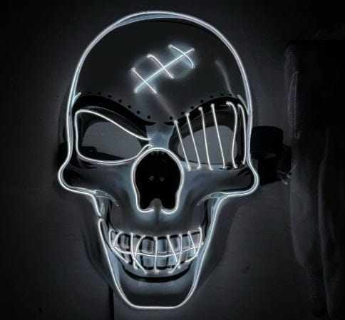 Customer photo review of Halloween LED Skull Mask | Multicolor Light-Up Costume