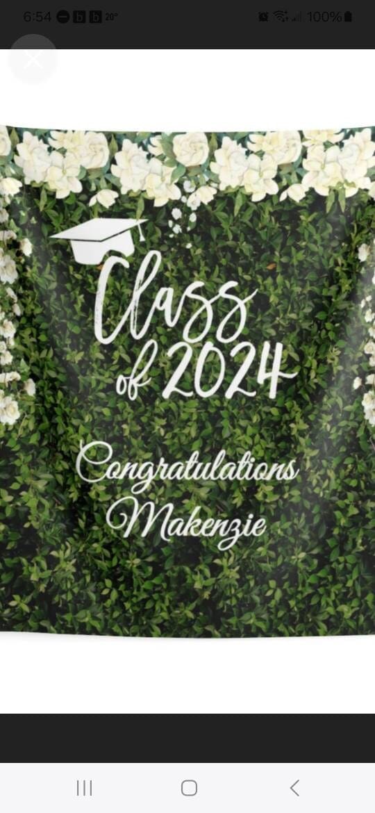 Customer photo review of Class of 2025 Grass Wall Graduation Backdrop Fabric Hedge Wall Grad Party Decor Congrats Grad High School Prom Banner College Grad Sign