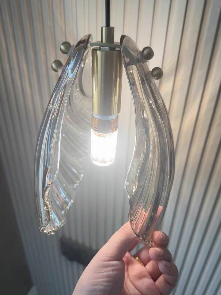 Customer photo review of Glass Pendant Light, Nested Glass Globe, Brass Hardware, Cluster
