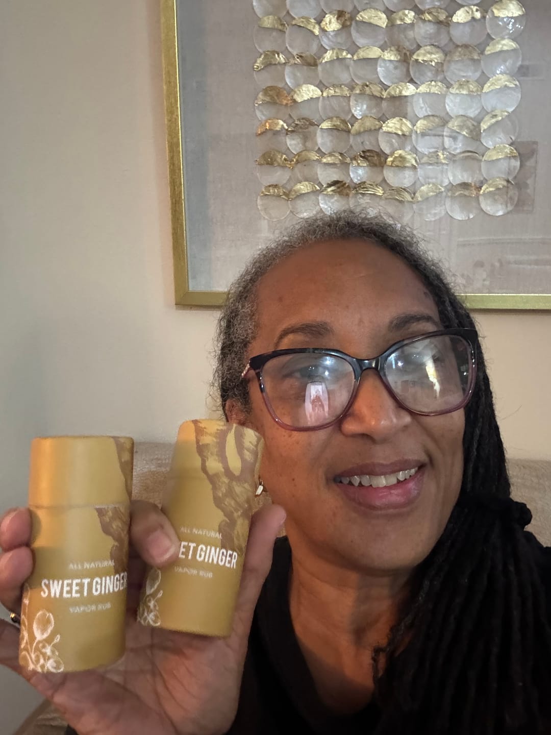 Customer photo review of Sweet Ginger Vapor Rub Stick