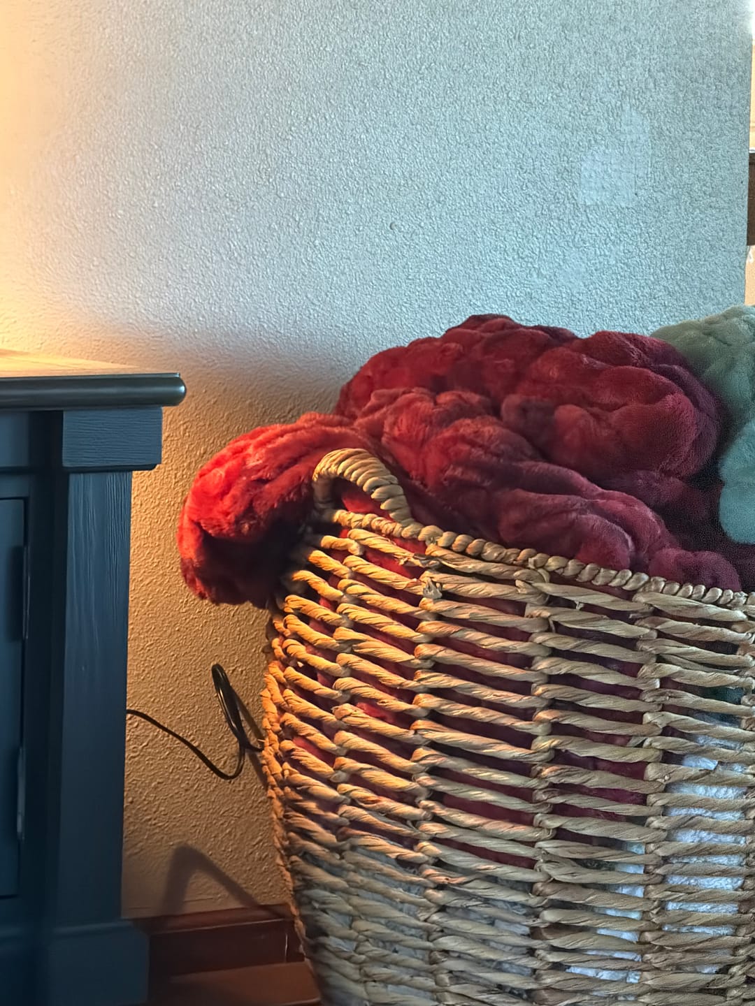 Customer photo review of Hugs Diamond Red Blanket