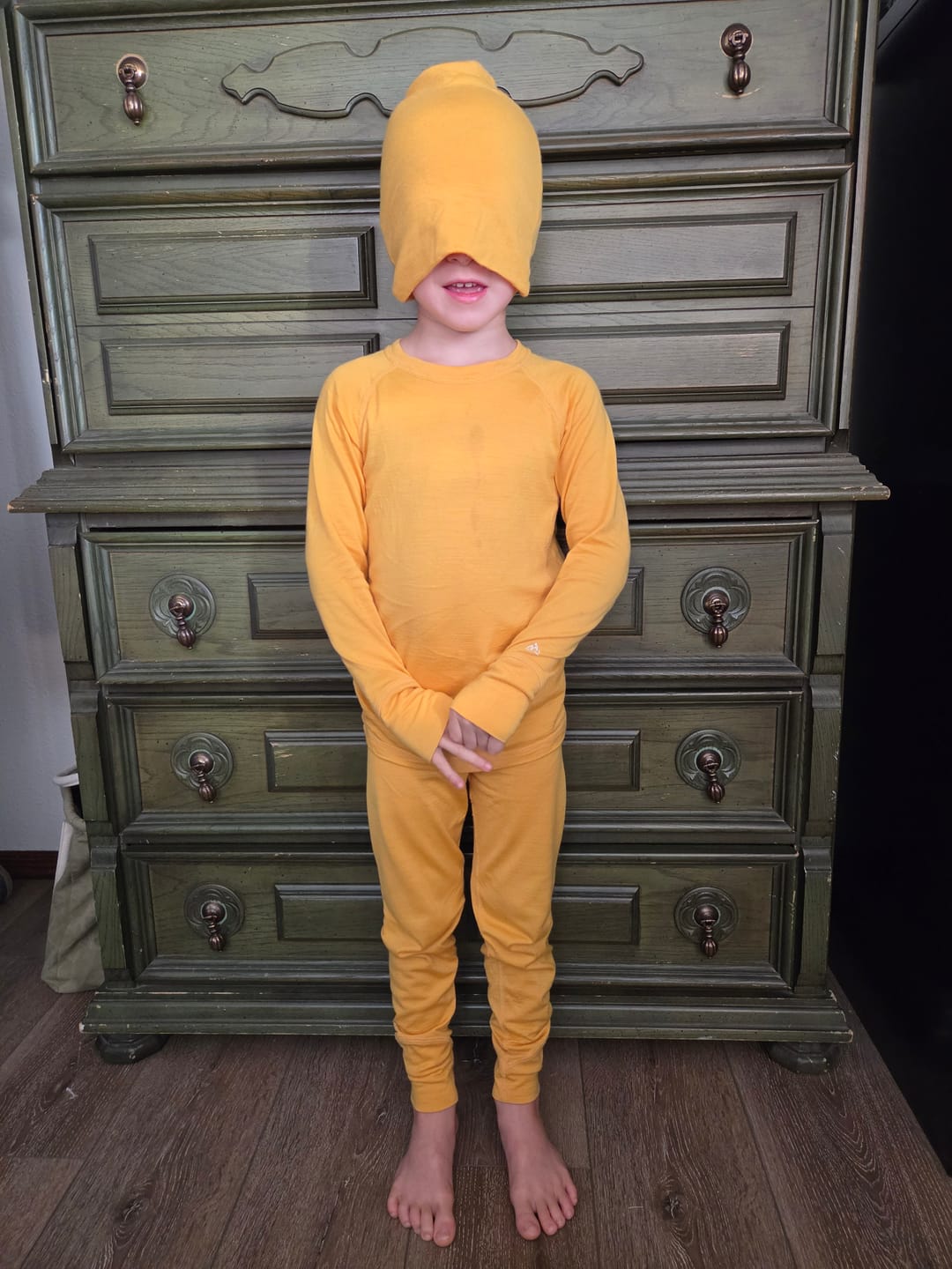 Customer photo review of Kids Merino Wool Base Layer Legging