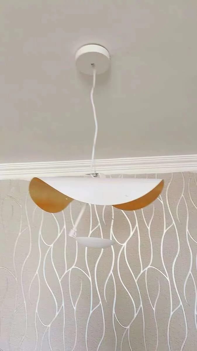 Customer photo review of Gold Saucer Pendant Light for Dining Table, 1 or 2-Light, 60-80 cm
