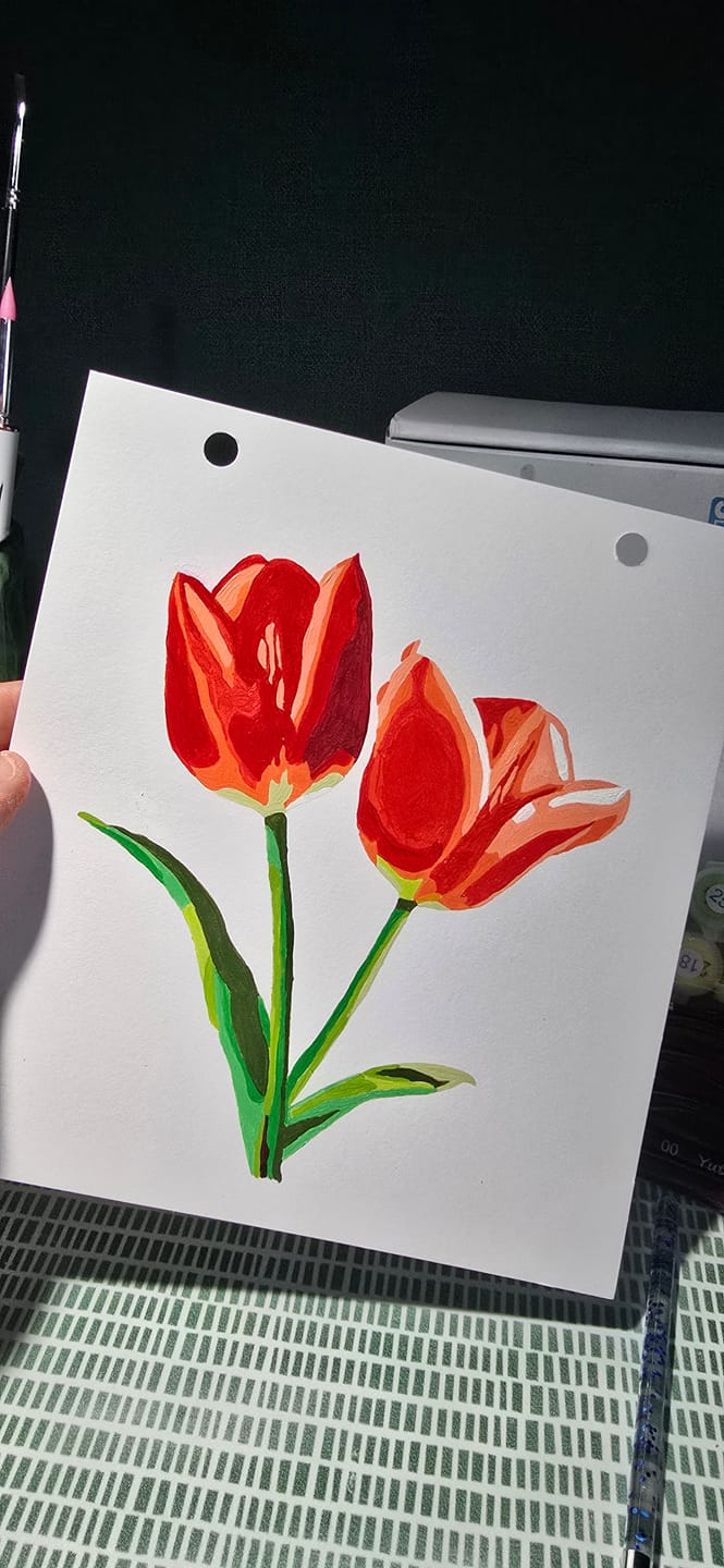 Customer photo review of 2027 Paint by Numbers Desk Calendar | Flowers Edition