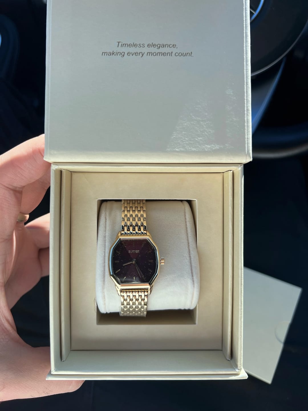 Customer photo review of Julia Gold Burgundy