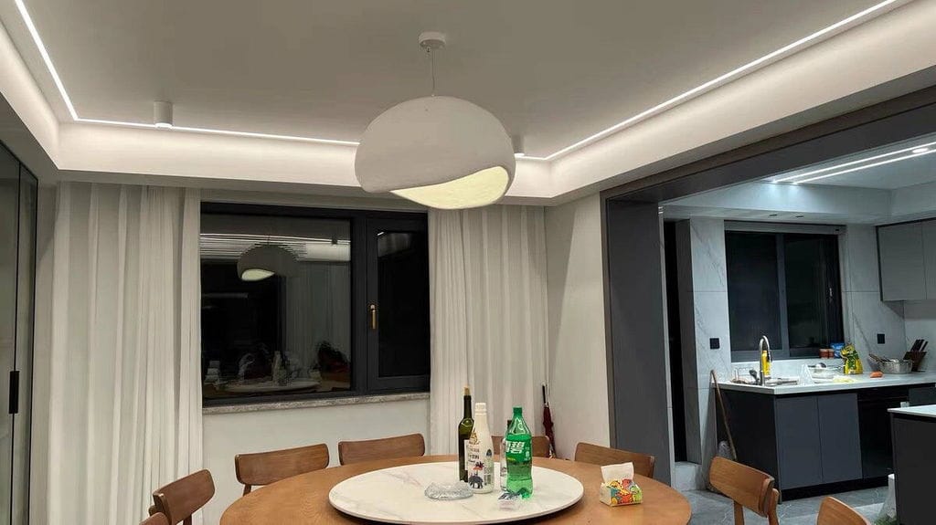 Customer photo review of Pendant Light, Nubia Cloud Sphere, Polystyrene Shade, E26 LED