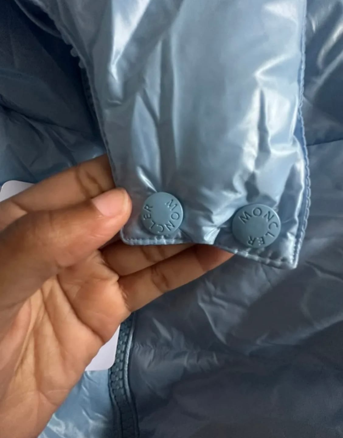 Customer photo review of Ice blue monk jacket