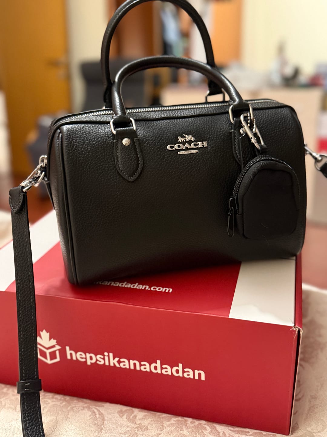 Customer photo review of Coach Women's Rowan Satchel Bag Silver/Black