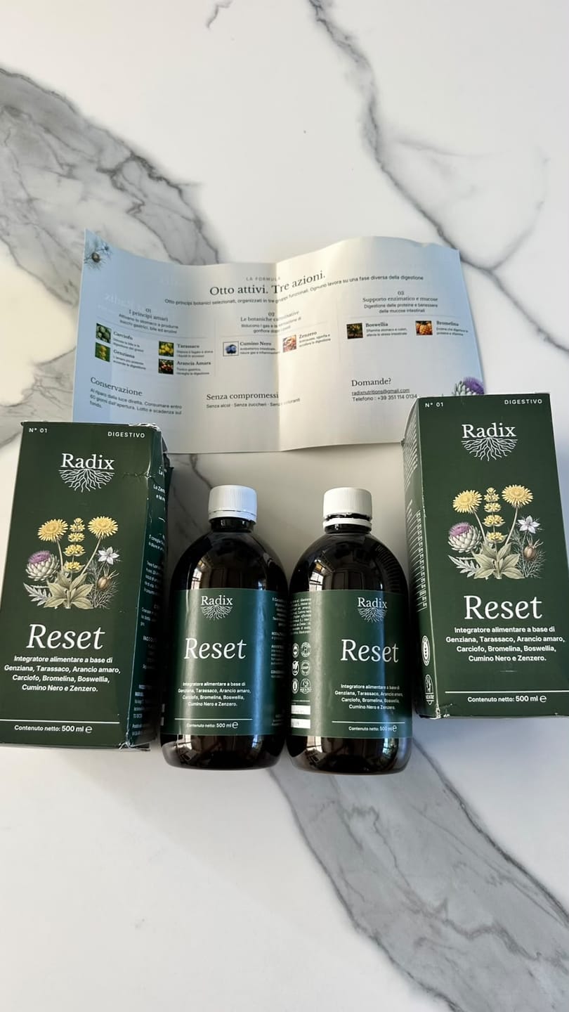 Customer photo review of Radix - RESET Trattamento d'urto per il benessere Gastrointestinale e Sistemico