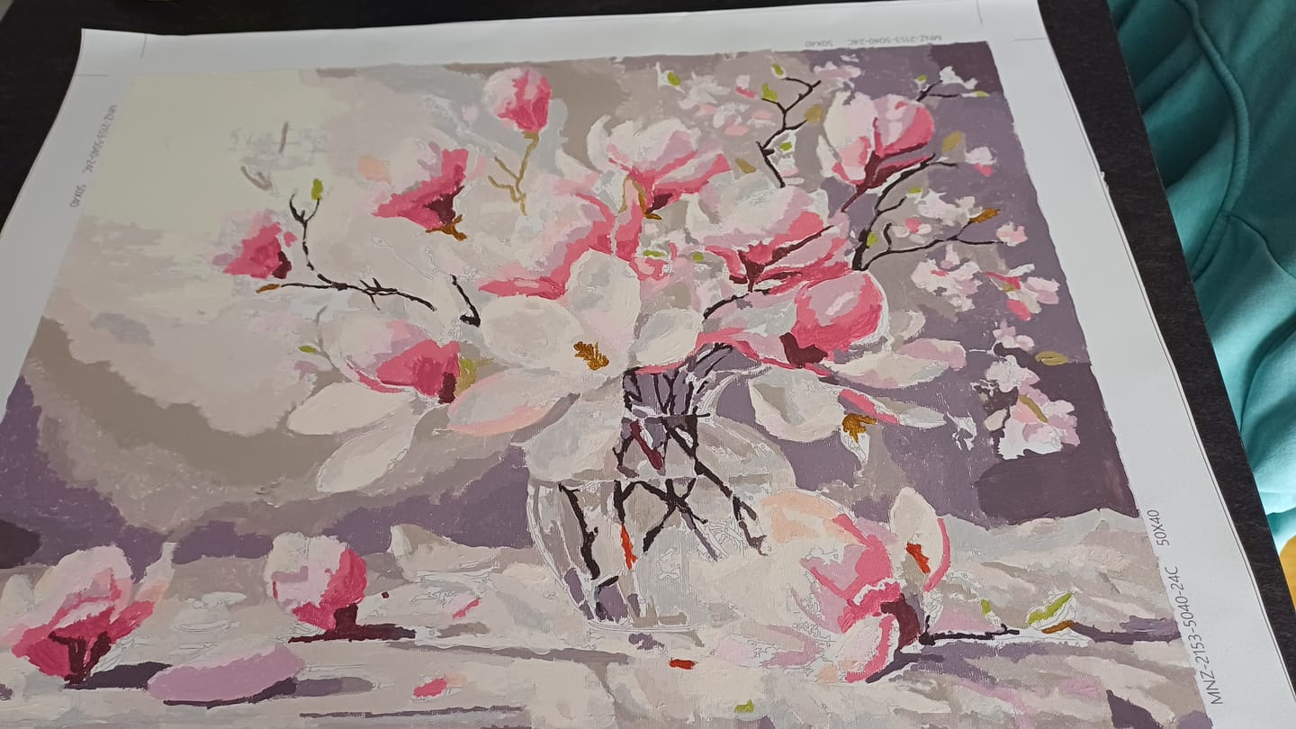 Customer photo review of Magnolia Blume – Malen nach Zahlen