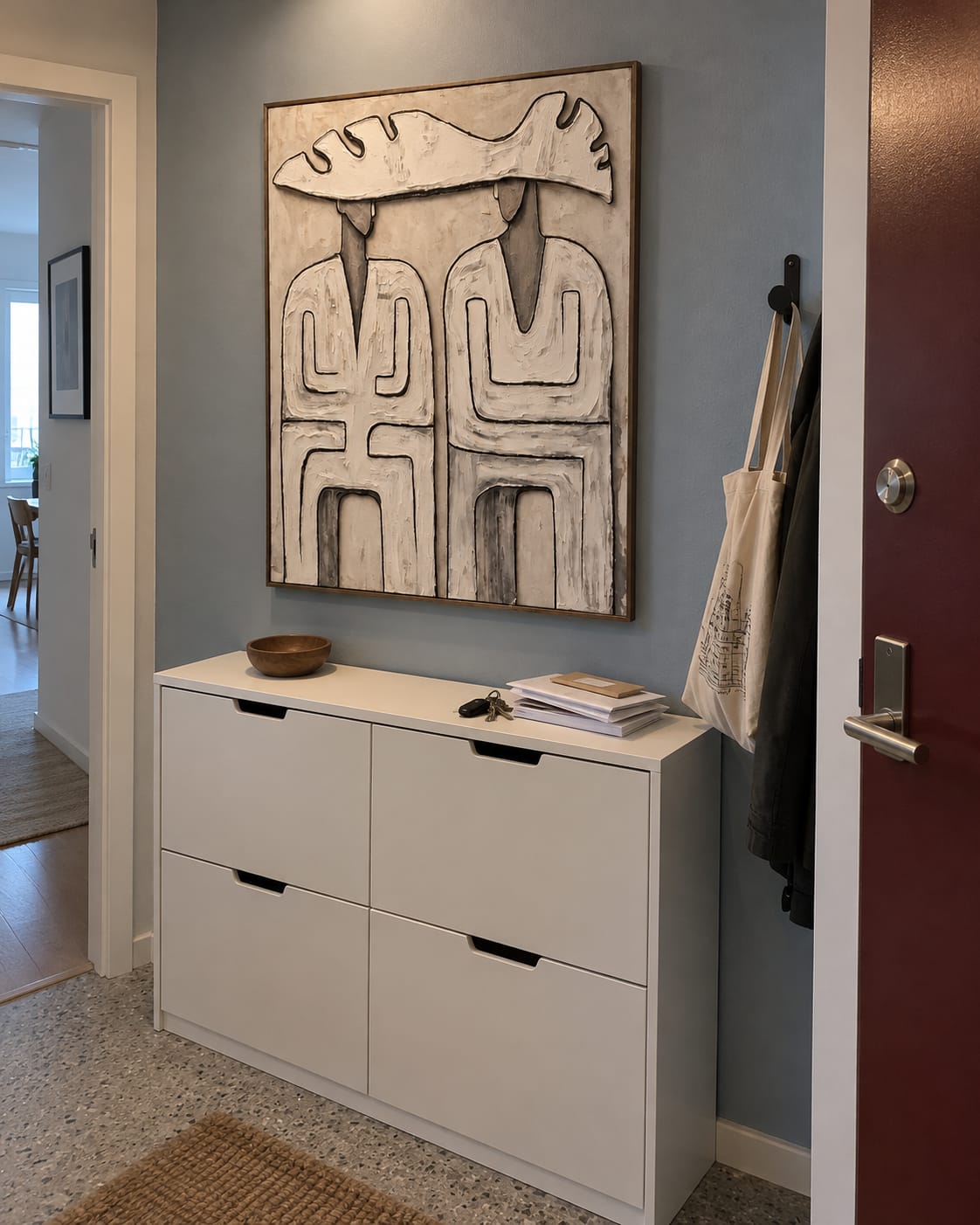 Customer photo review of Under One Wide Hat — Abstract Figures Oil Painting
