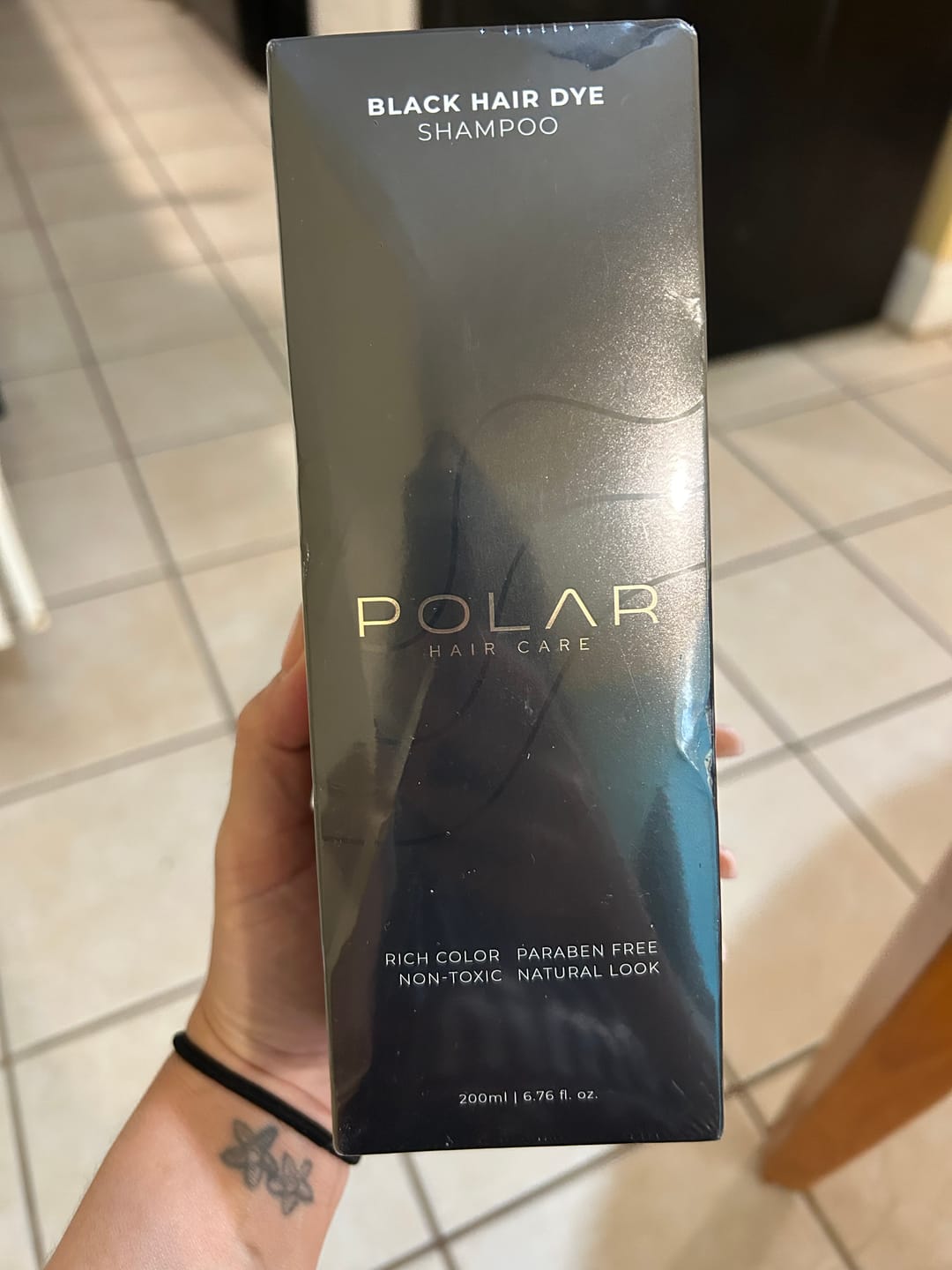 Customer photo review of Instant Dye Shampoo