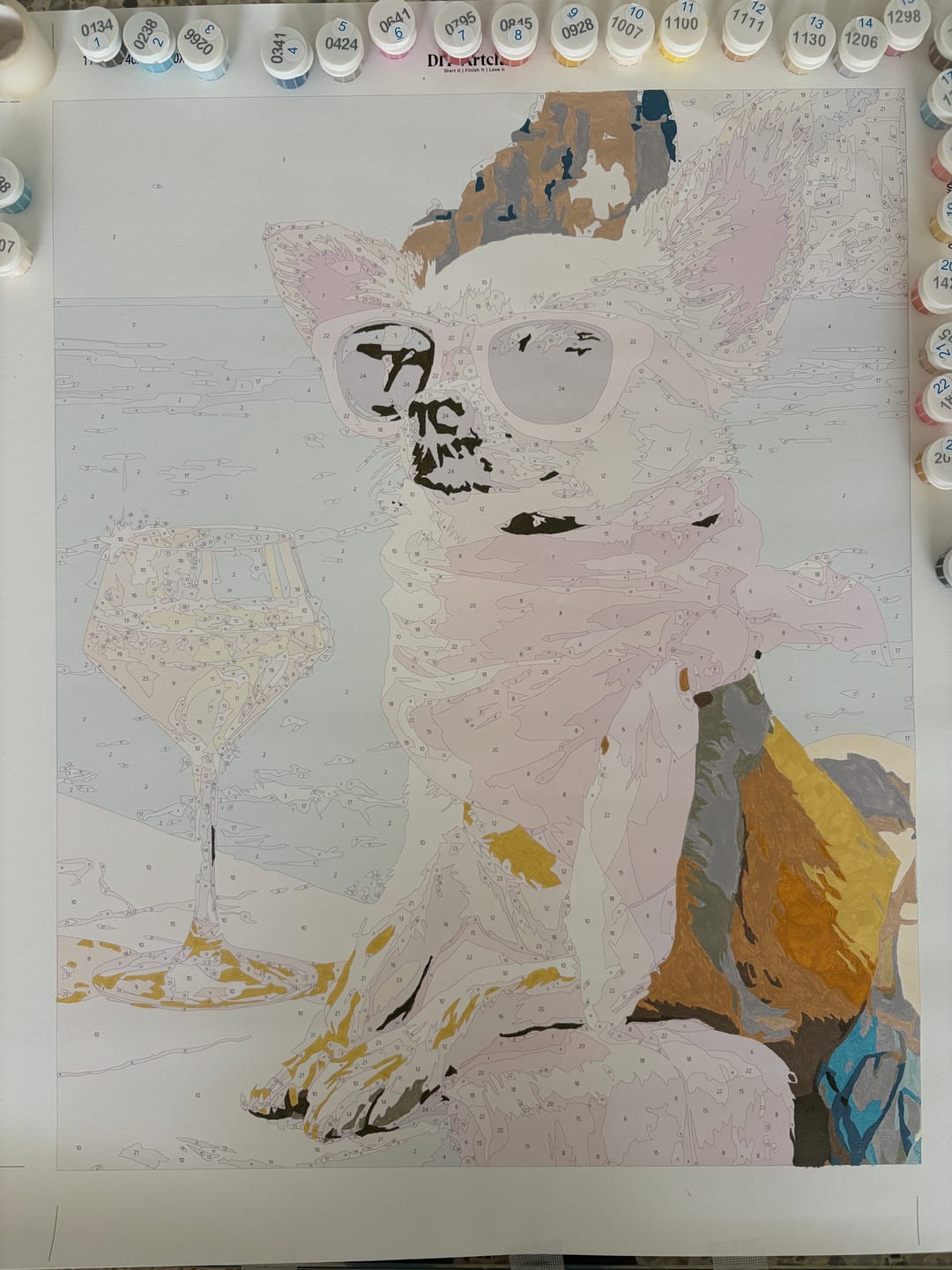Customer photo review of Chihuahua on Vacations | Paint by Number