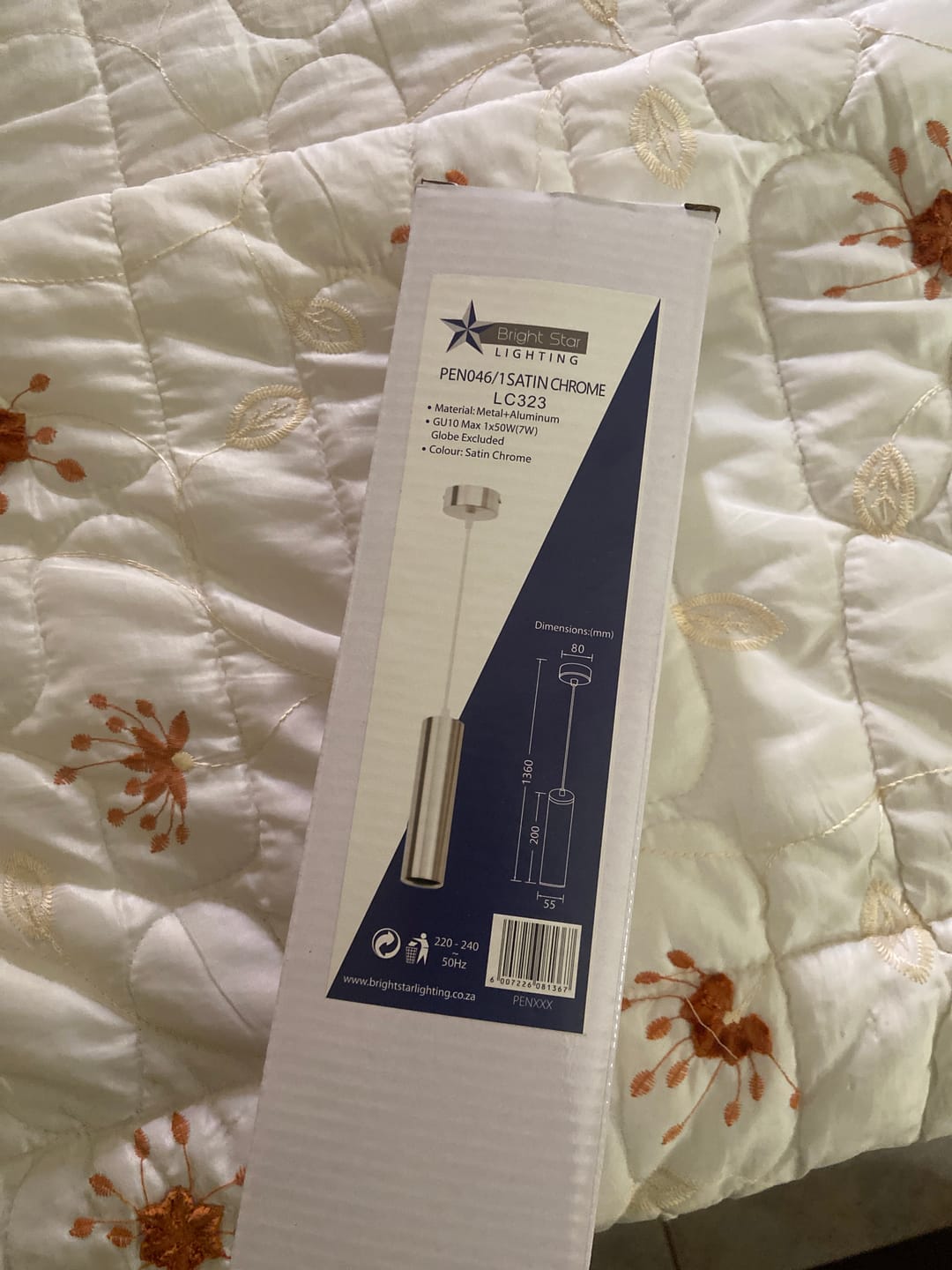 Customer photo review of Tuve Pendant Light in Black, White, Brass or Chrome