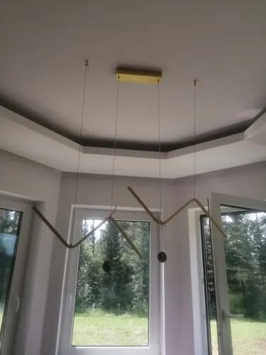 Customer photo review of Zig-Zag Pendant Light, Aluminium Bar, 45–90 cm, Integrated LED