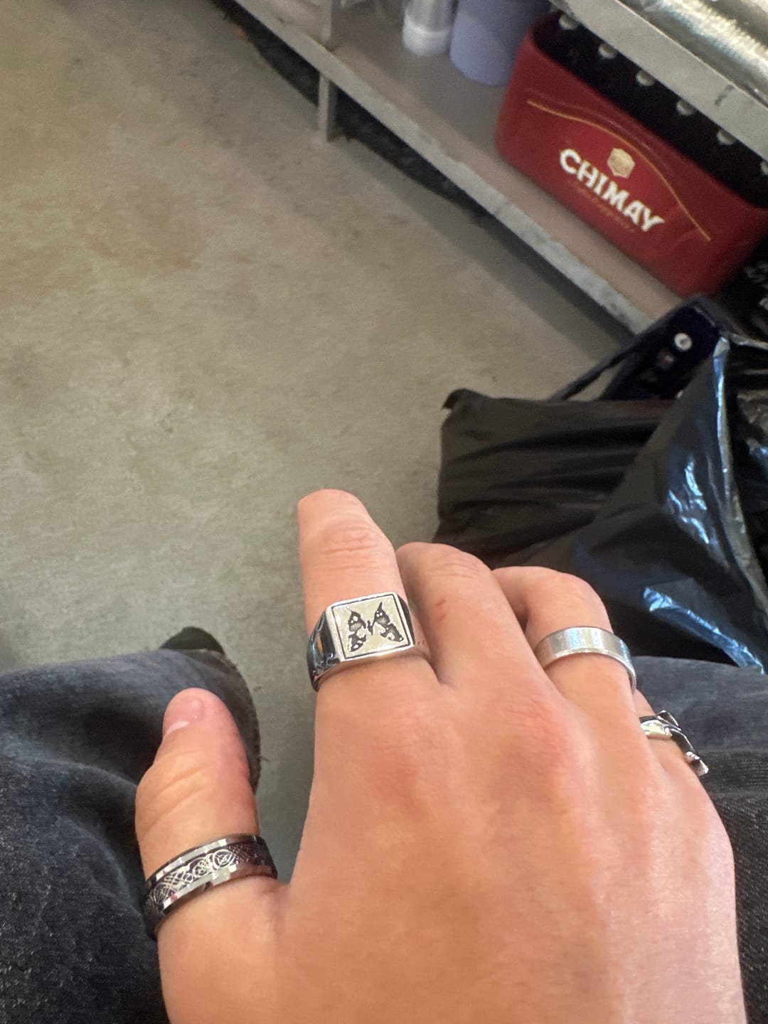 Customer photo review of Butterfly Signet Ring