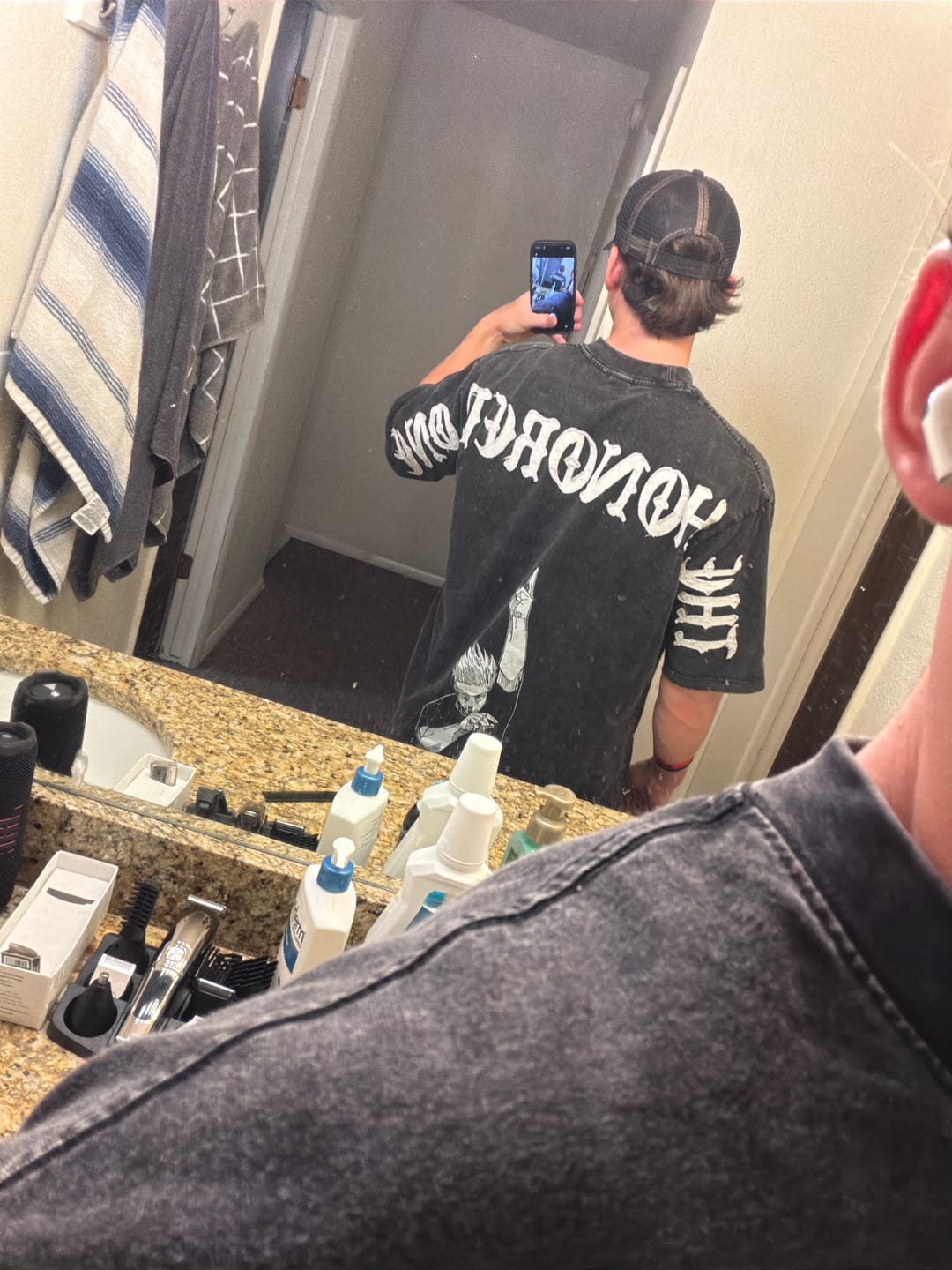 Customer photo review of THE HONORED ONE WASH TEE