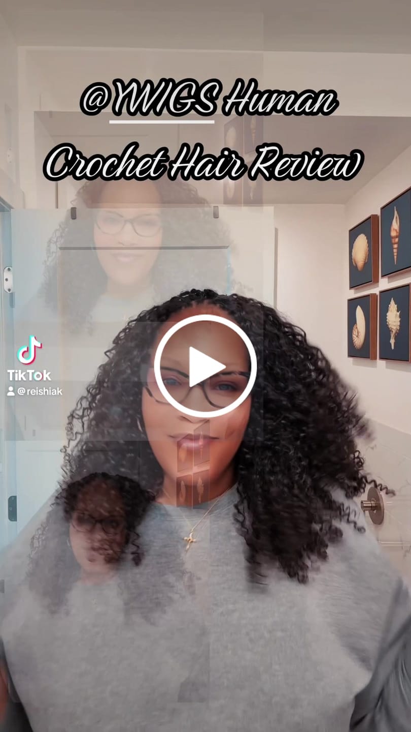 Customer video review of Ywigs Burmese Water Curly Human Crochet Hair