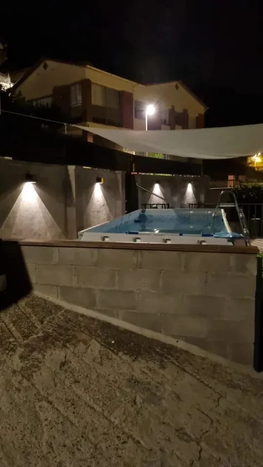Customer photo review of Outdoor Wall Light, Solar Powered, IP65, Black, Wall Sconce