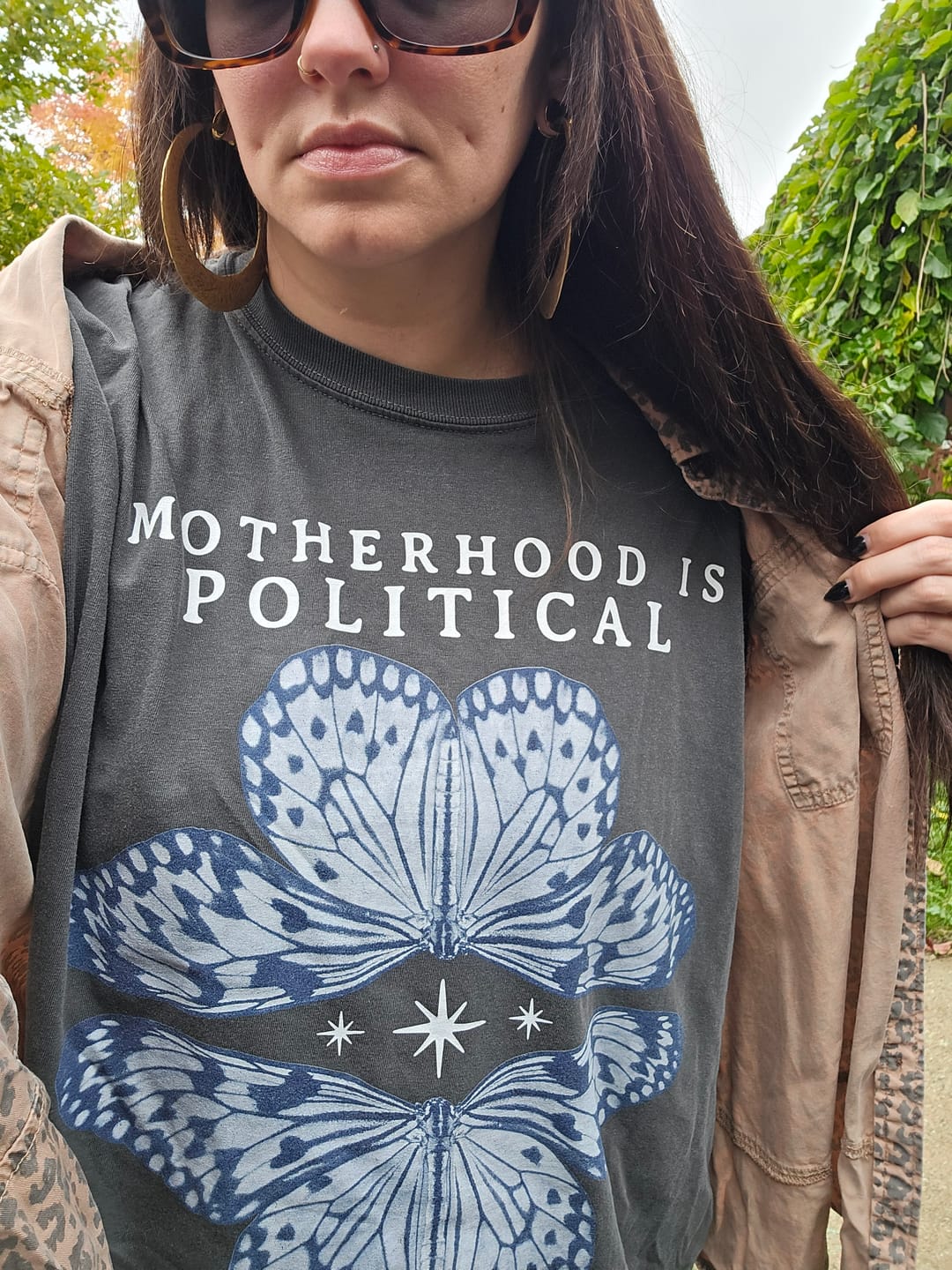 Customer photo review of Motherhood is Political Tee