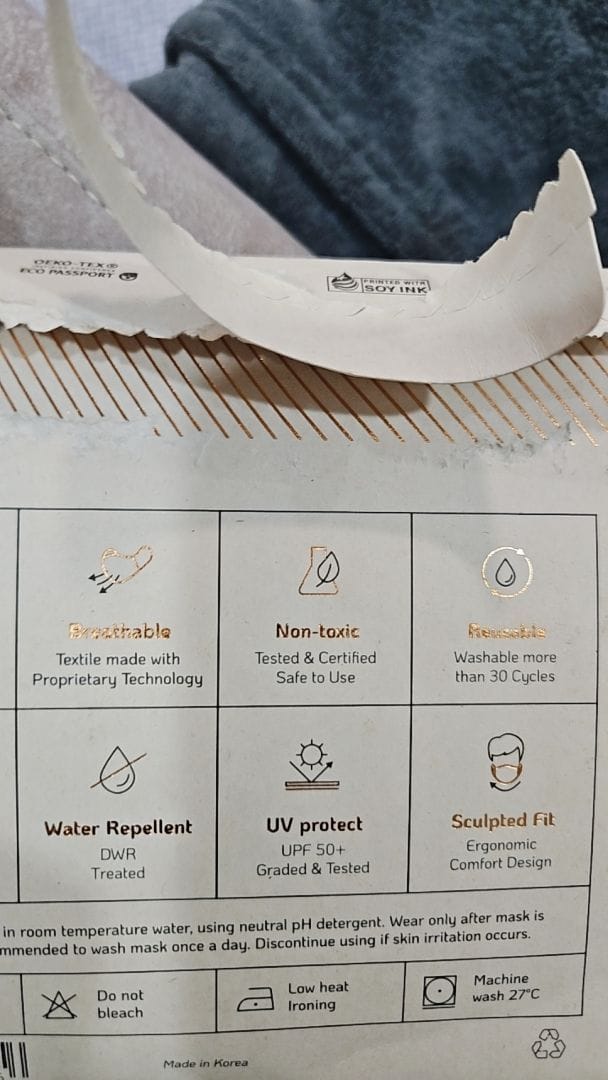 Customer photo review of Reusable Copper Face Mask
