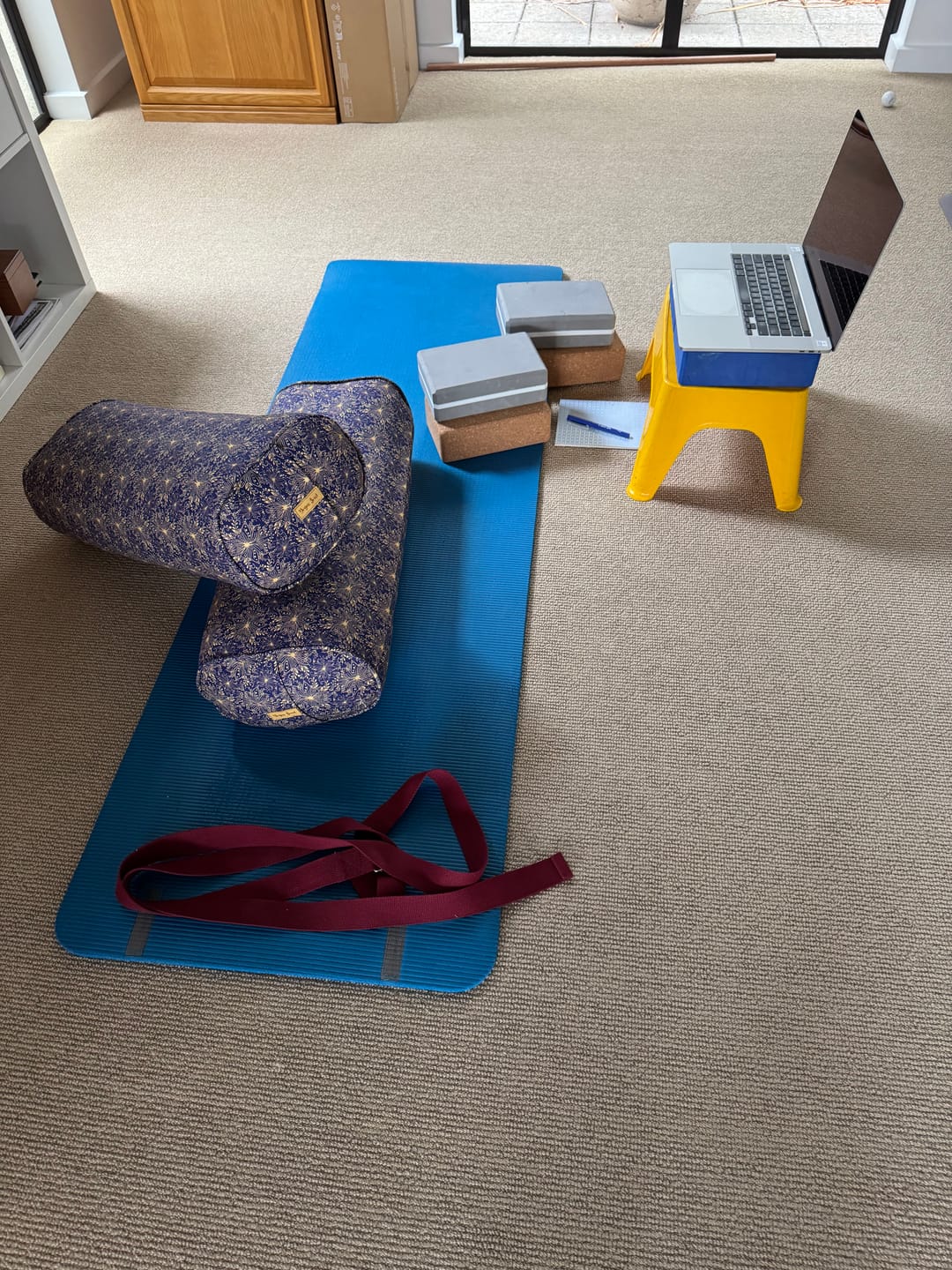 Customer photo review of Oval Yoga Bolster | Sattva Lotus | Midnight
