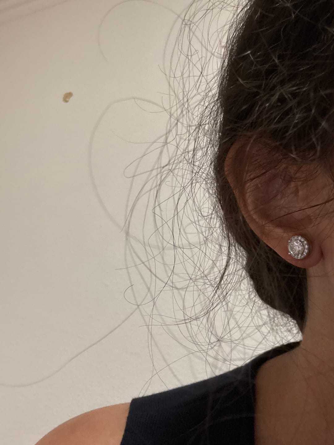 Customer photo review of MOISSANITE ROYAL STUDS.