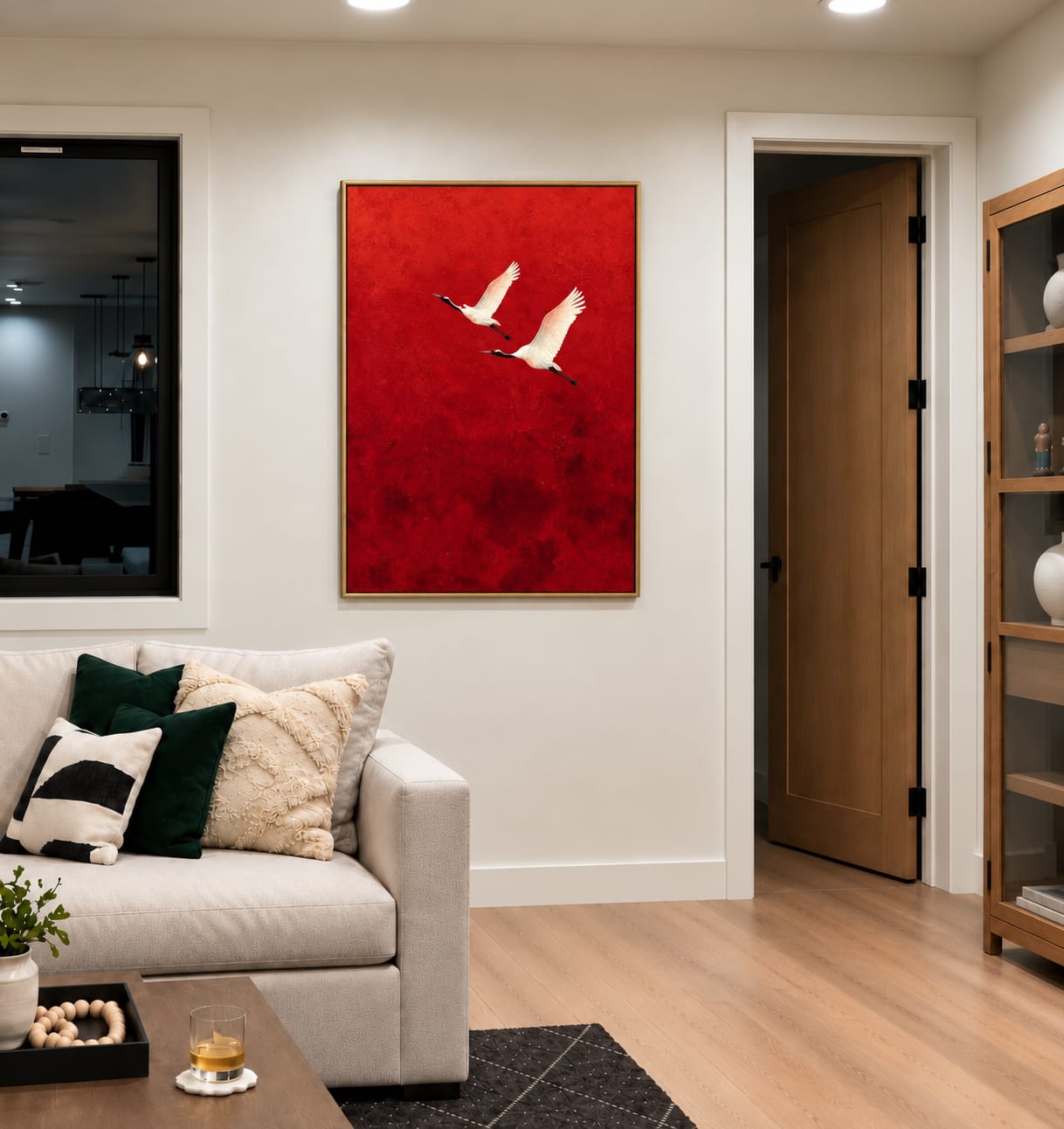 Customer photo review of Crimson Flight Wall Art