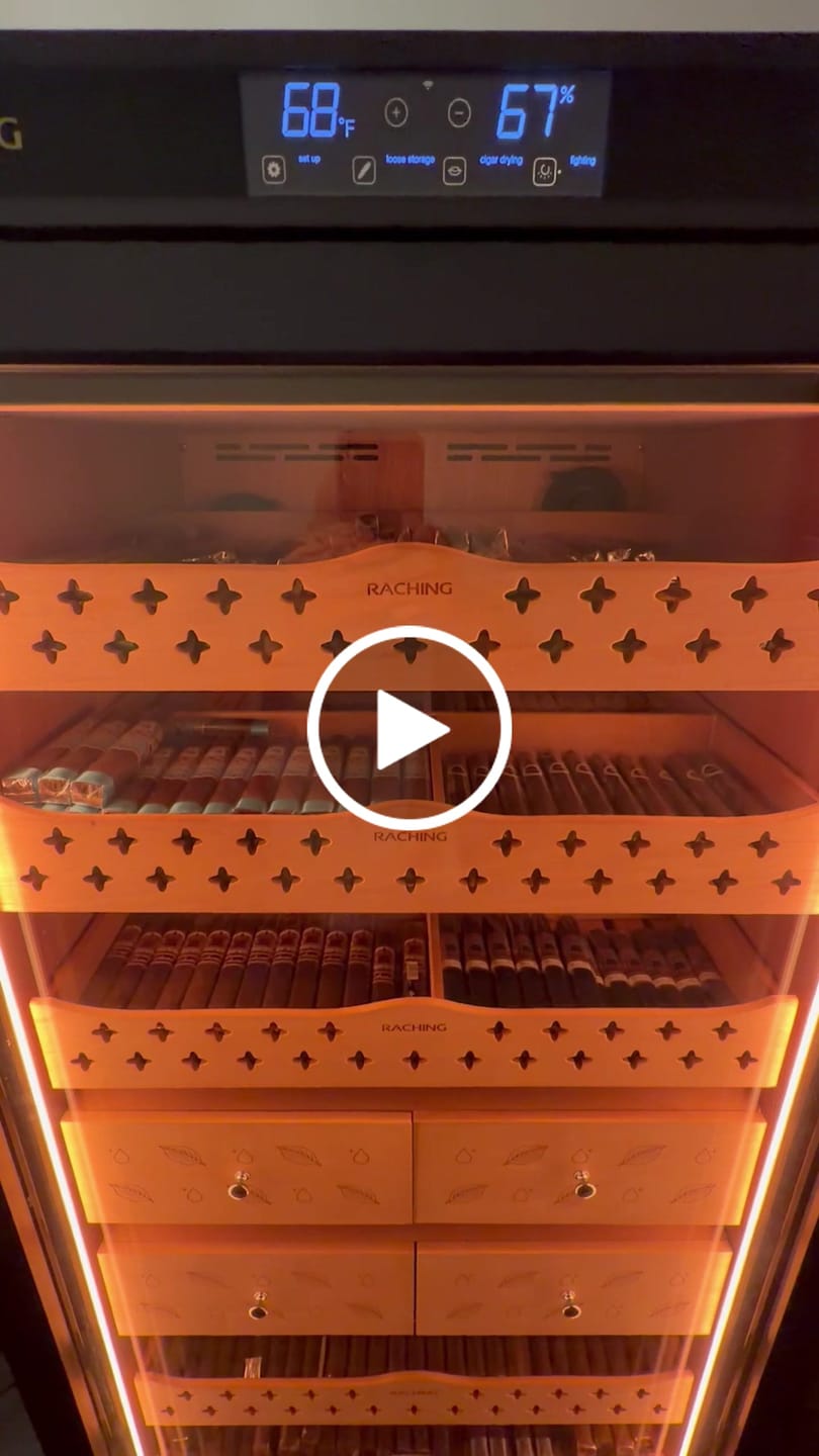 Customer video review of Raching MON5800A Electric Humidor w/ Ammonia Removal | Holds 2500 Cigars